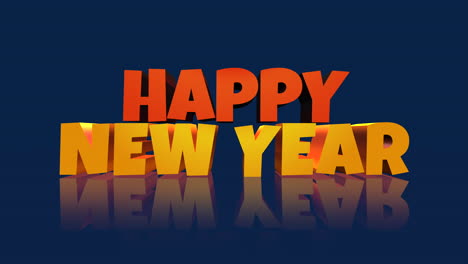 Cartoon-Happy-New-Year-text-on-a-vibrant-blue-gradient