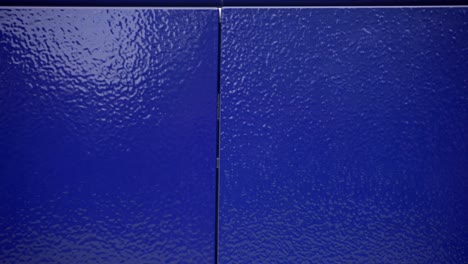 blue enamel outside kitchen doors