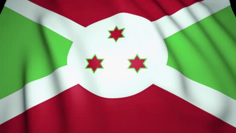 waving realistic burundi flag in 4k, loop animation