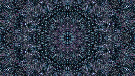 abstract lines colorful light shining round shape in center, black background