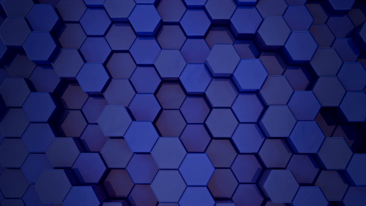 cuadrícula hexagonal. animación de tecnología abstracta.