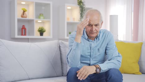 unhappy and restless old man.