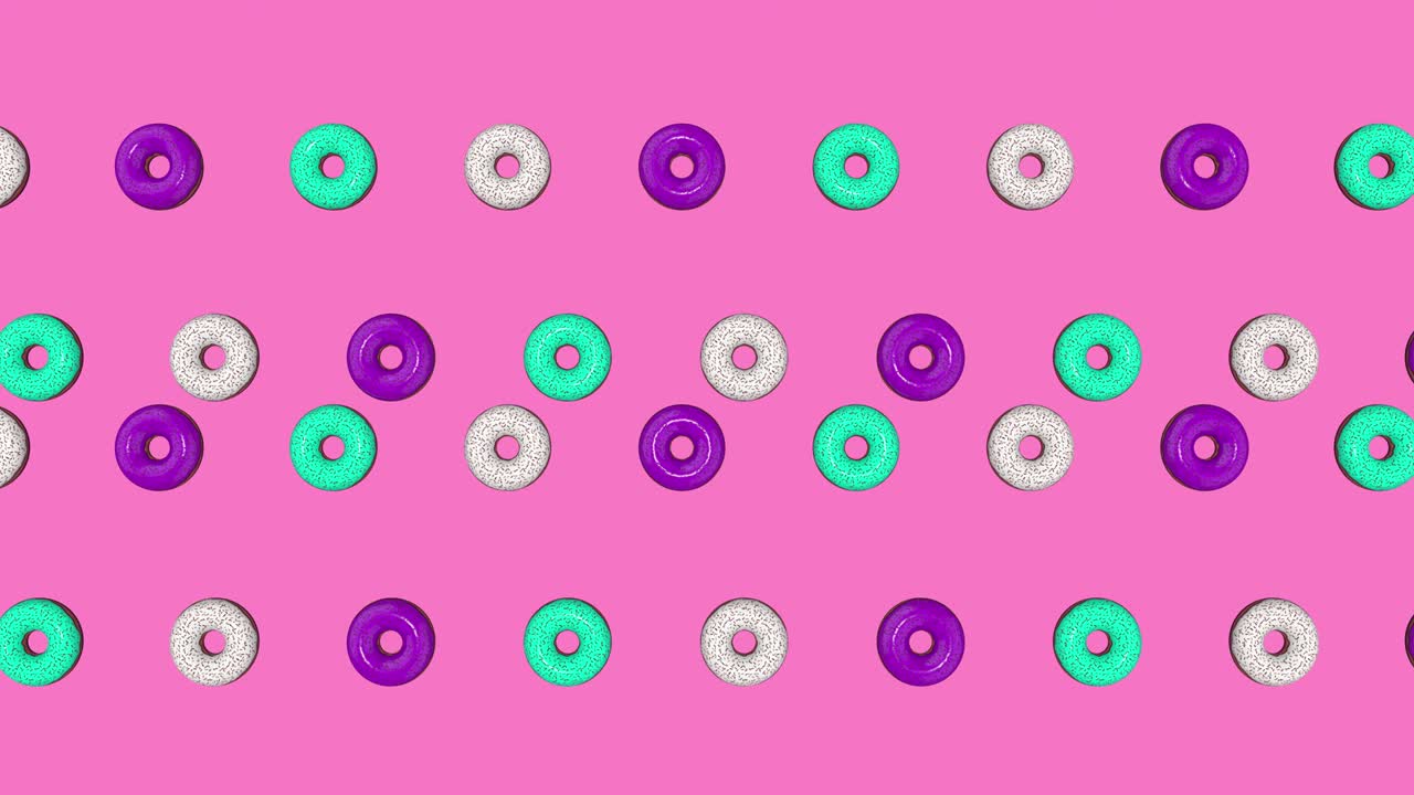 추상적인 다채로운 애니메이션, 밝은 도의 배경, 3d 렌더링