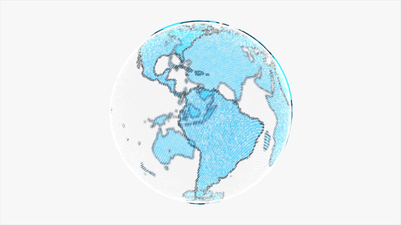 Digital Bright World Globe Loop