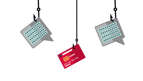 credit card in fishing hook