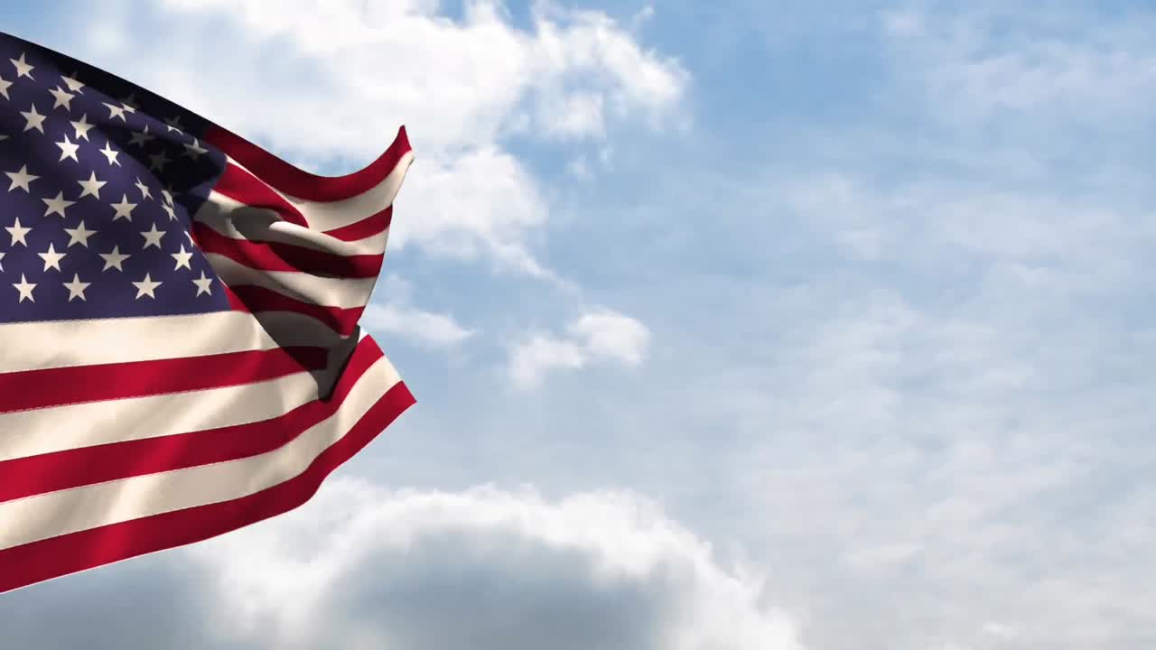 Bandiera nazionale americana che sventola