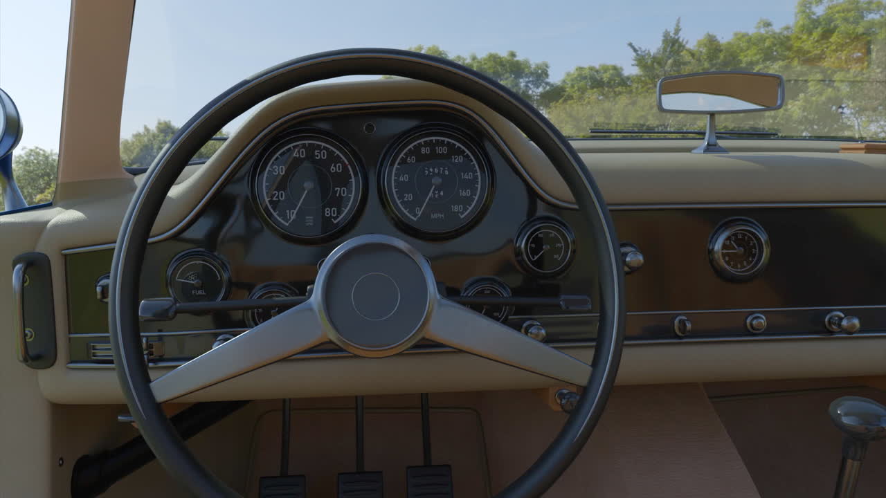 클래식 자동차 인테리어