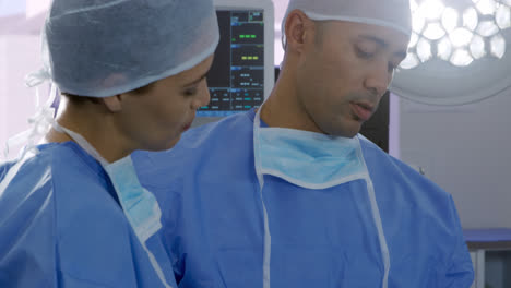 medical professionals working at a hospital