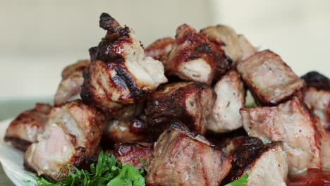 grilled pork shish kabob