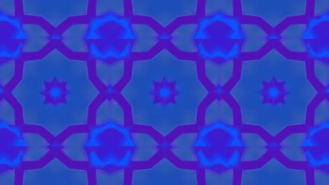 Blue-glowing-diamonds-over-blue-kaleidoscope-abstract-shapes