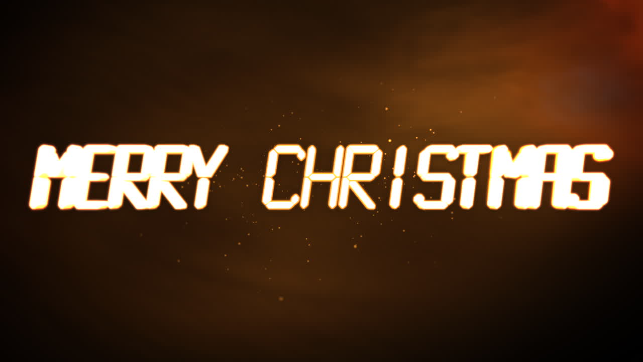 feliz navidad con mosca brilla en el espacio oscuro