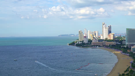 beautiful landscape and cityscape skyline of pattaya city is popular destination in thailand