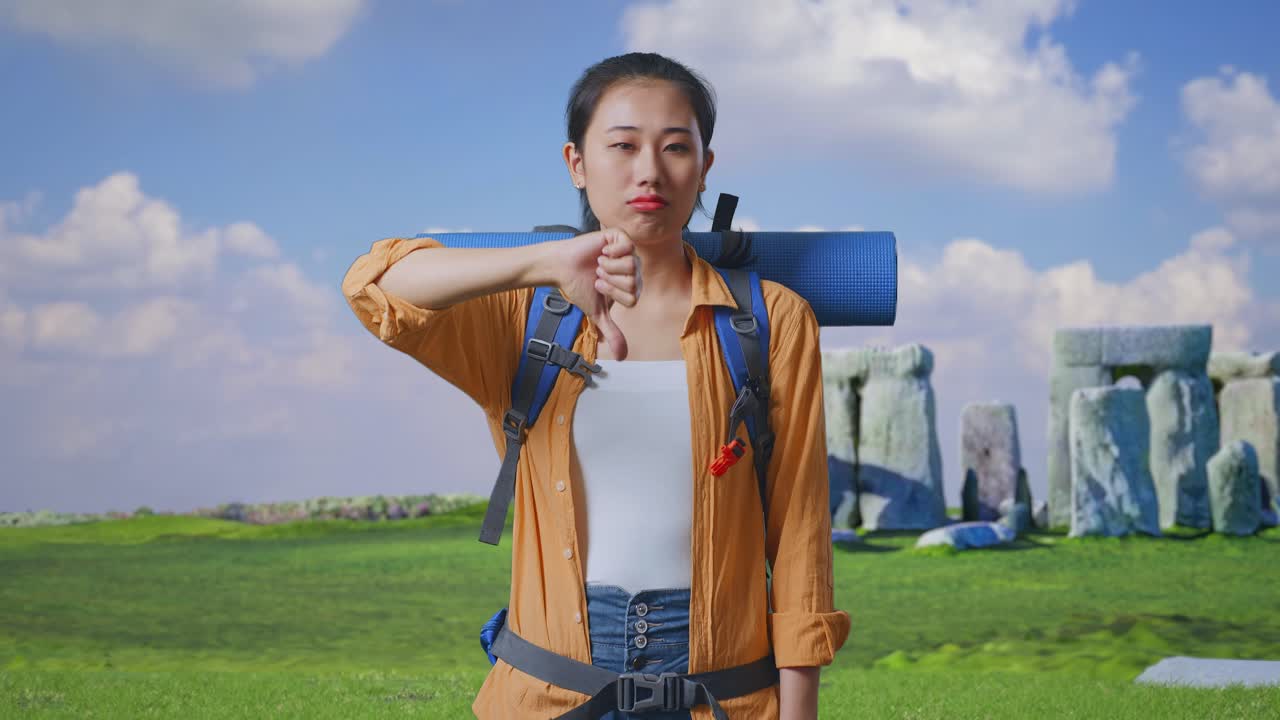 Disappointed Tourist at Stonehenge