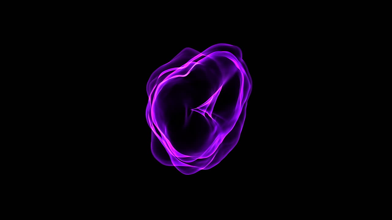 elegante remolino púrpura sobre un fondo negro