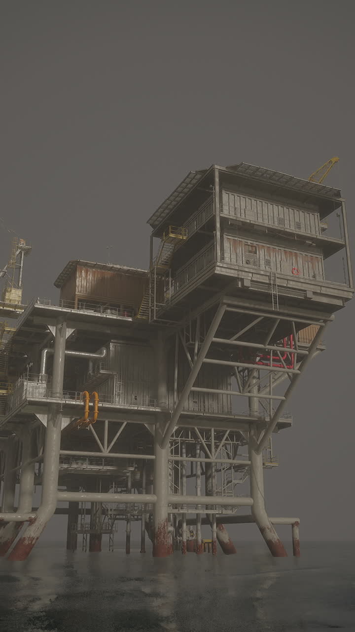 plataforma de perforación petrolera en el océano