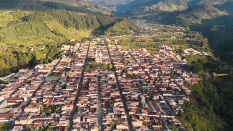 jardin: the best colonial town in colombia, aerial view