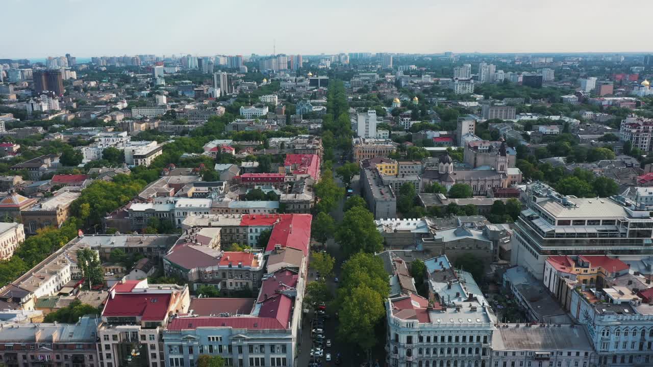 vista aérea del centro de la ciudad de odessa