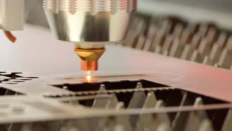 CNC-Laser-cutting-of-metal,-modern-industrial-technology.