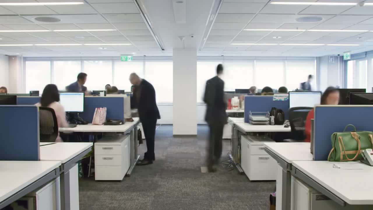 Dynamic Movement in a Busy Office Space: Capturing the Essence of Modern Work Environments and Collaborative Atmospheres Through Ongoing Activities