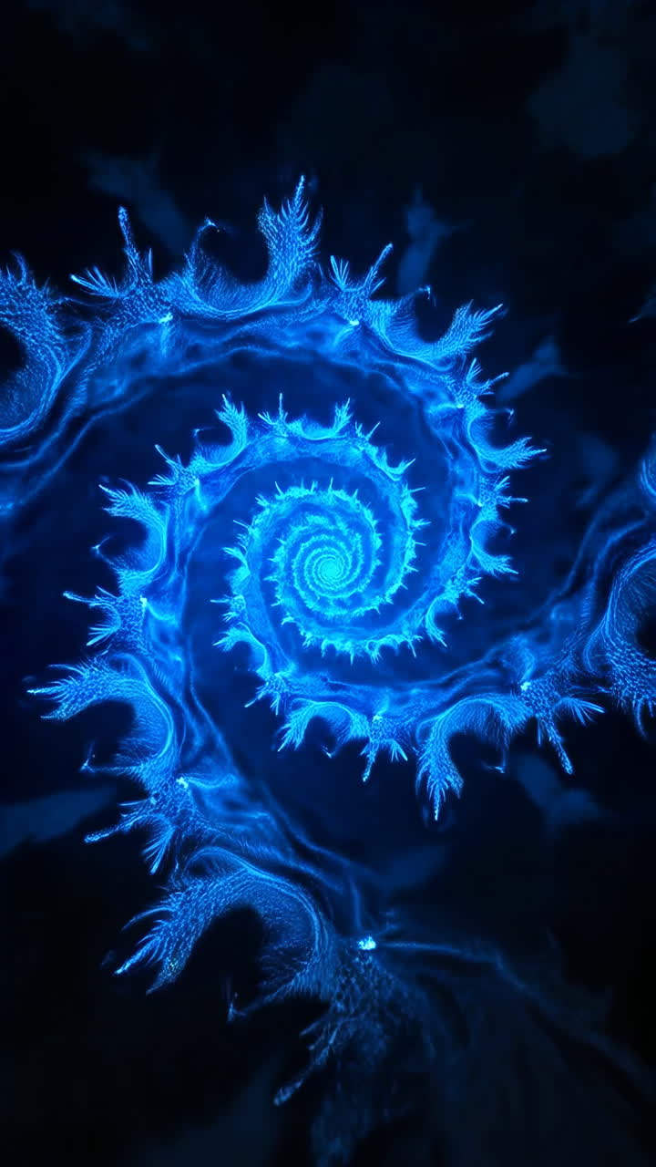 Mesmerizing Blue Spiral Fractal Art