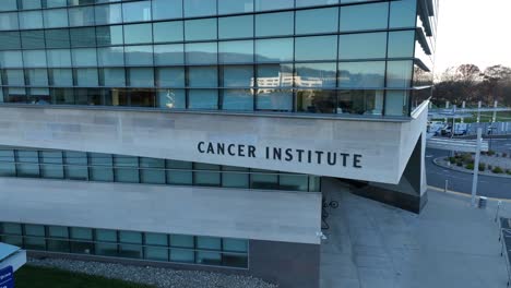 cancer institute sign at medical hospital in usa