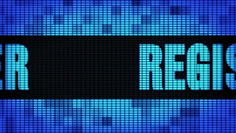 register display on led screen