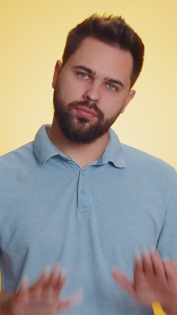 Caucasian man saying no be careful scolding and giving advice to avoid danger disapproval sign