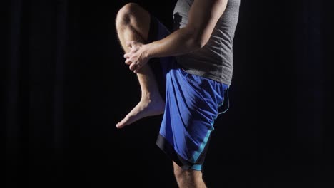 boxer doing training and warm-up exercises.