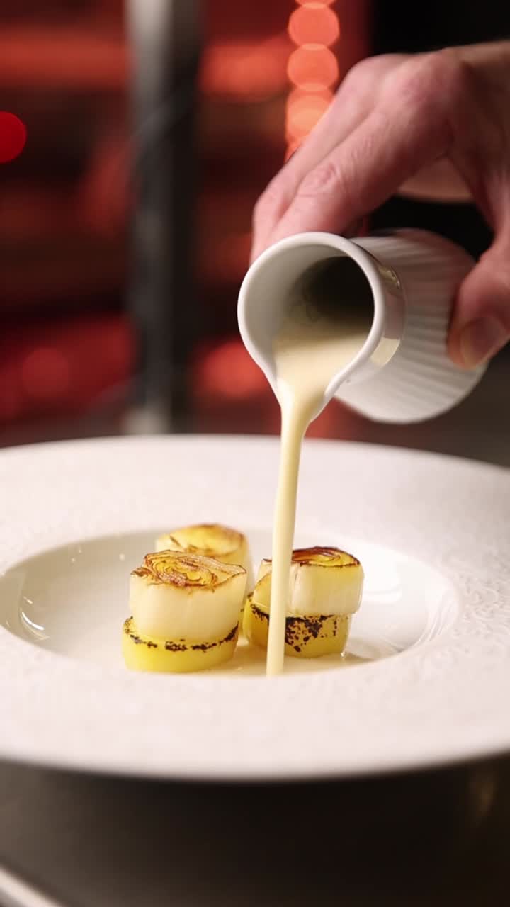 Leek Dish with Sauce