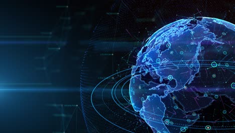 datos digitales conexiones de red global ciberespacio. concepto de fondo tecnológico.