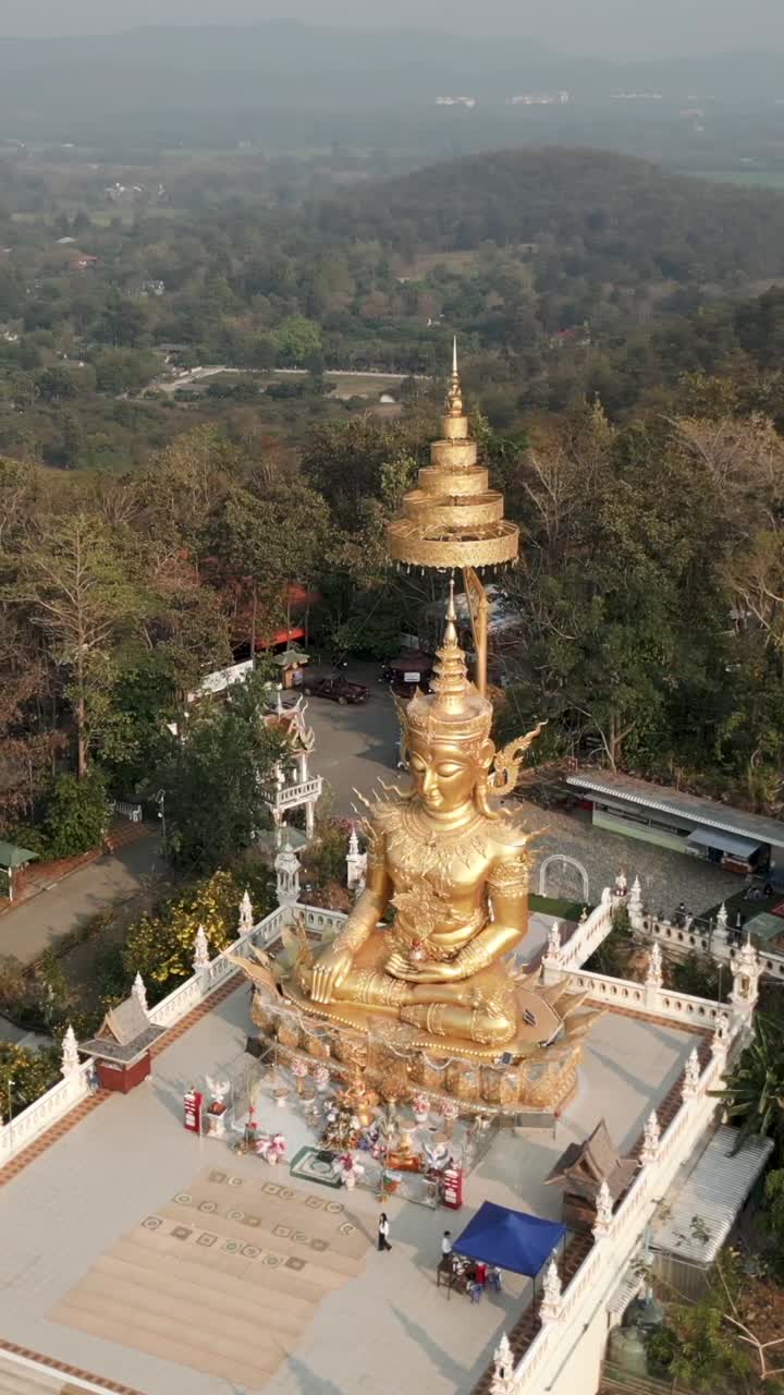 Golden Buddha Statue at a Thai Temple