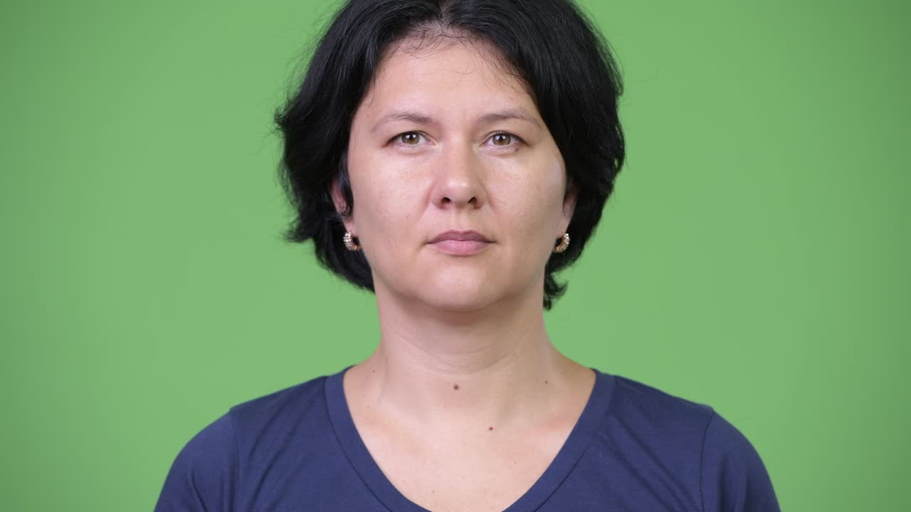 Beautiful woman covering eyes as three wise monkeys concept