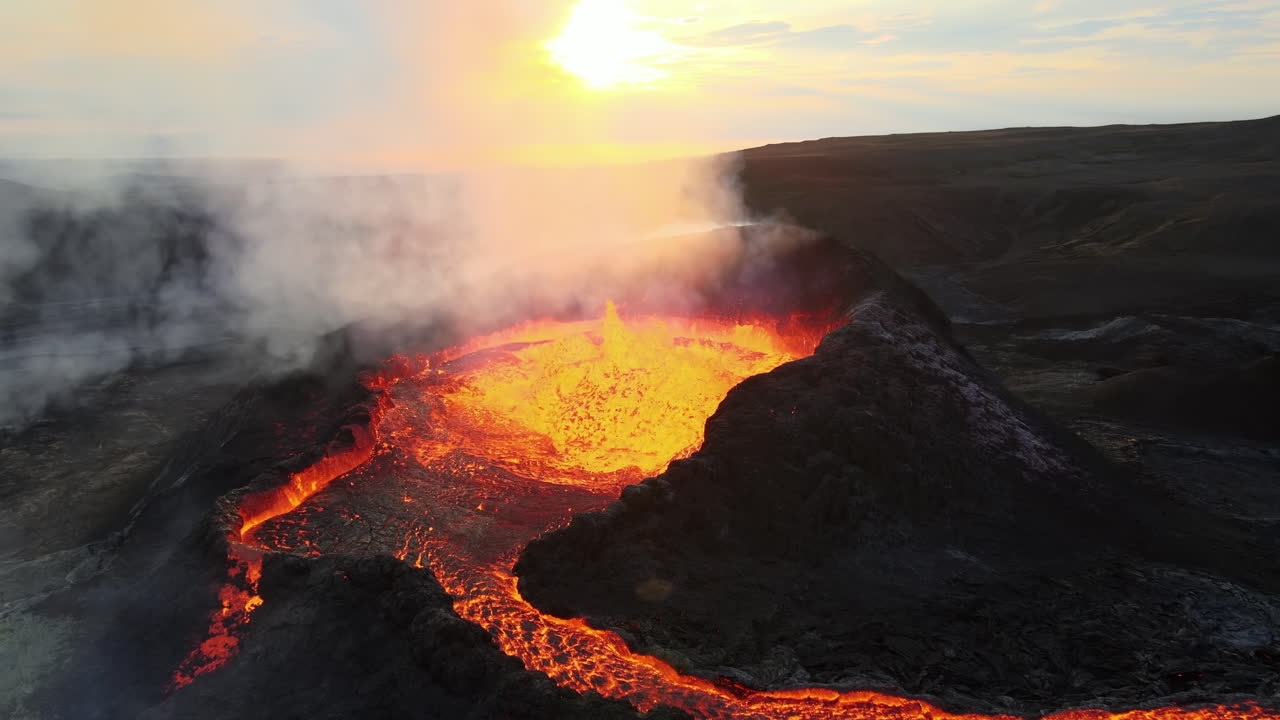 Active Volcano Eruption