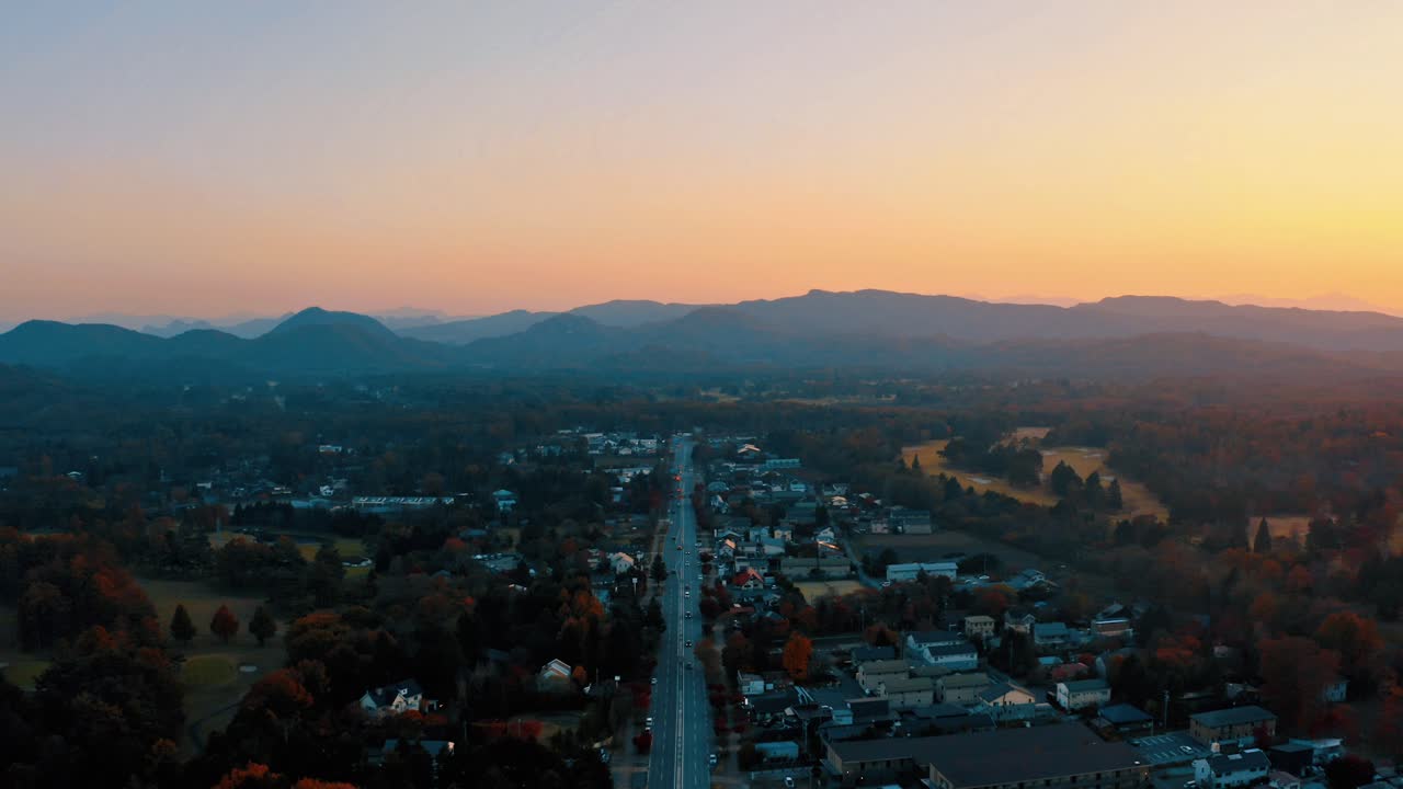 아름다운 가을 풍경 의 공중 전망