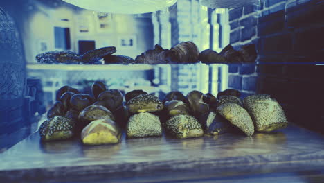 delicious baked goods displayed in a cozy bakery during the afternoon