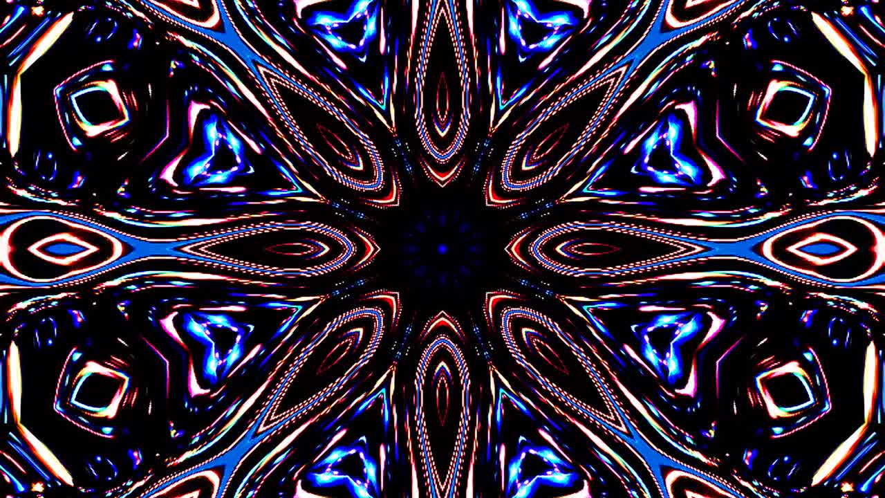 Bright abstract light governing full color, kaleidoscope