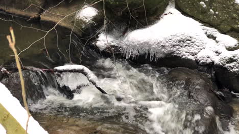 Río-Congelado-Hasta-Convertirse-En-Hielo-En-Invierno