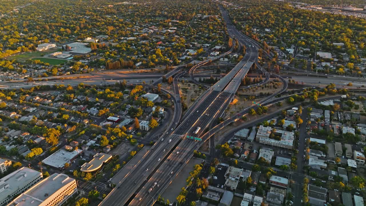 Sacramento downtown from an drone