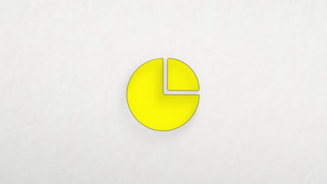 icono de diagrama de círculo con efecto de dibujo de color. animación de dibujos dibujados. 4k