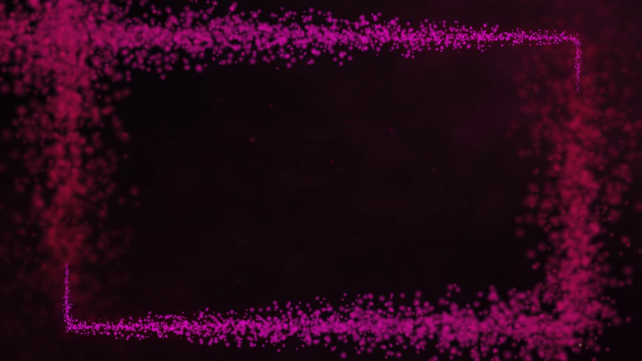 Glamour purple pink particles Glowing Neon Light Frame  Lines Abstract Motion Background Loop 4K Video