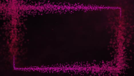 glamour purple pink particles glowing neon light frame  lines abstract motion background loop 4k video