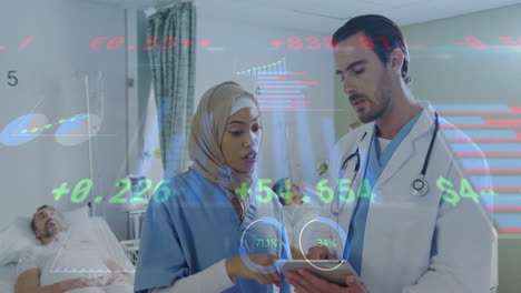 animation of digital data processing over diverse doctors