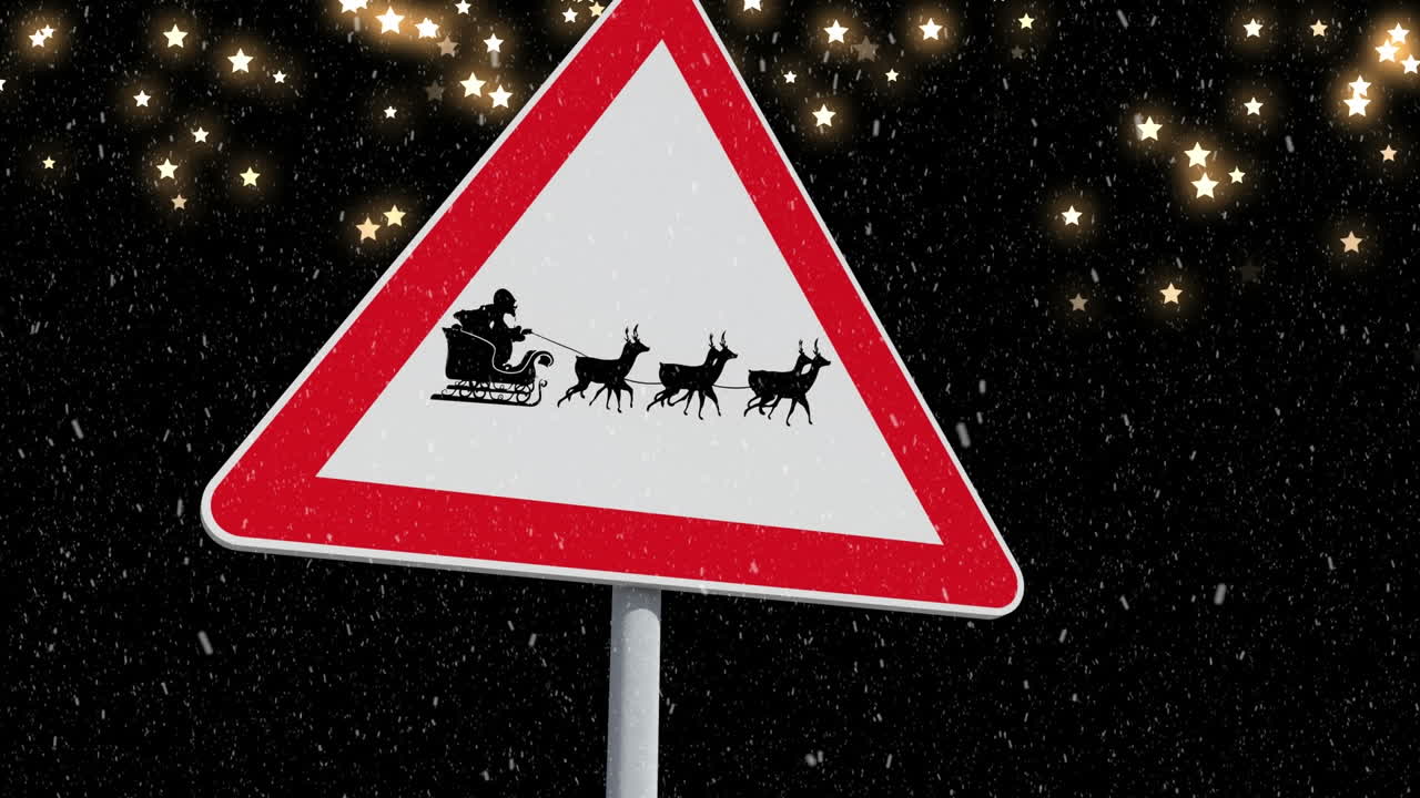 una animación digital de estrellas doradas cayendo sobre un fondo negro.