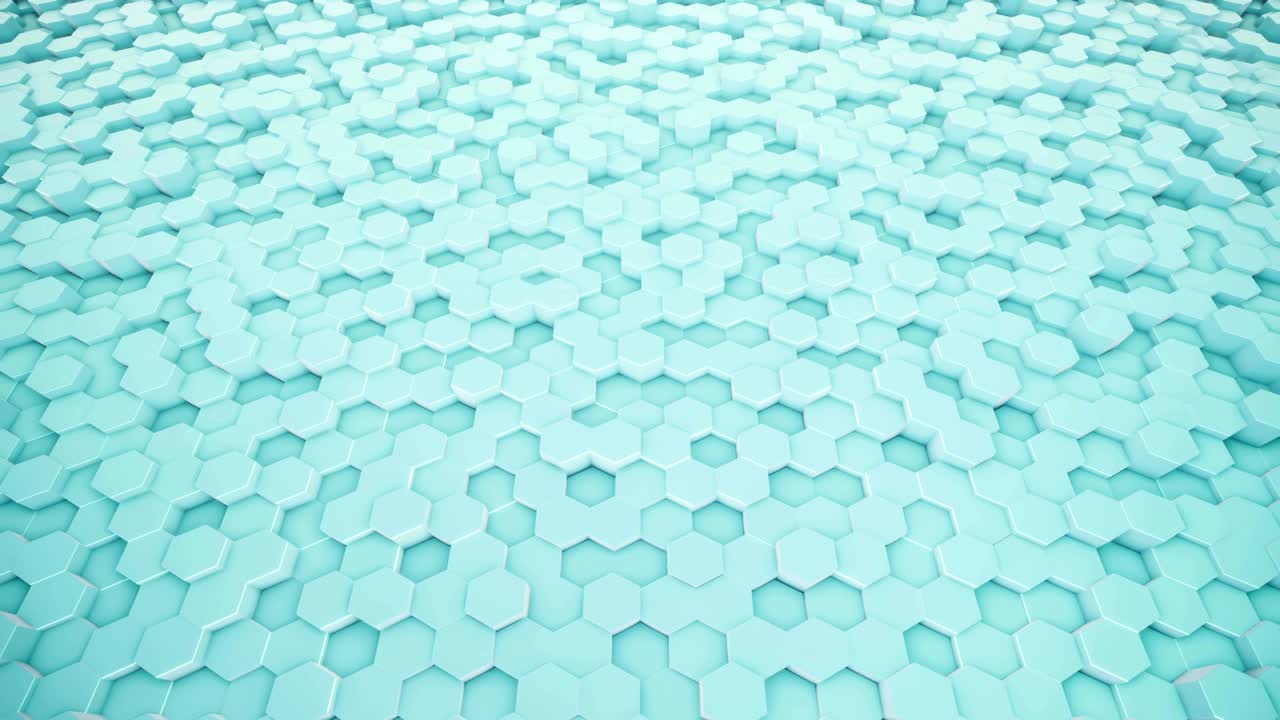 추상적인 움직이는 기술 육각형 배경