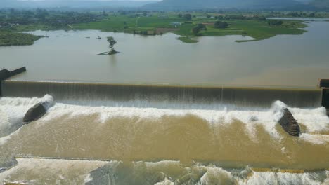 waterfall rajdari devdari and latif shah dam aerial view