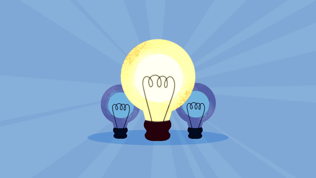 bombillas que representan ideas e innovación