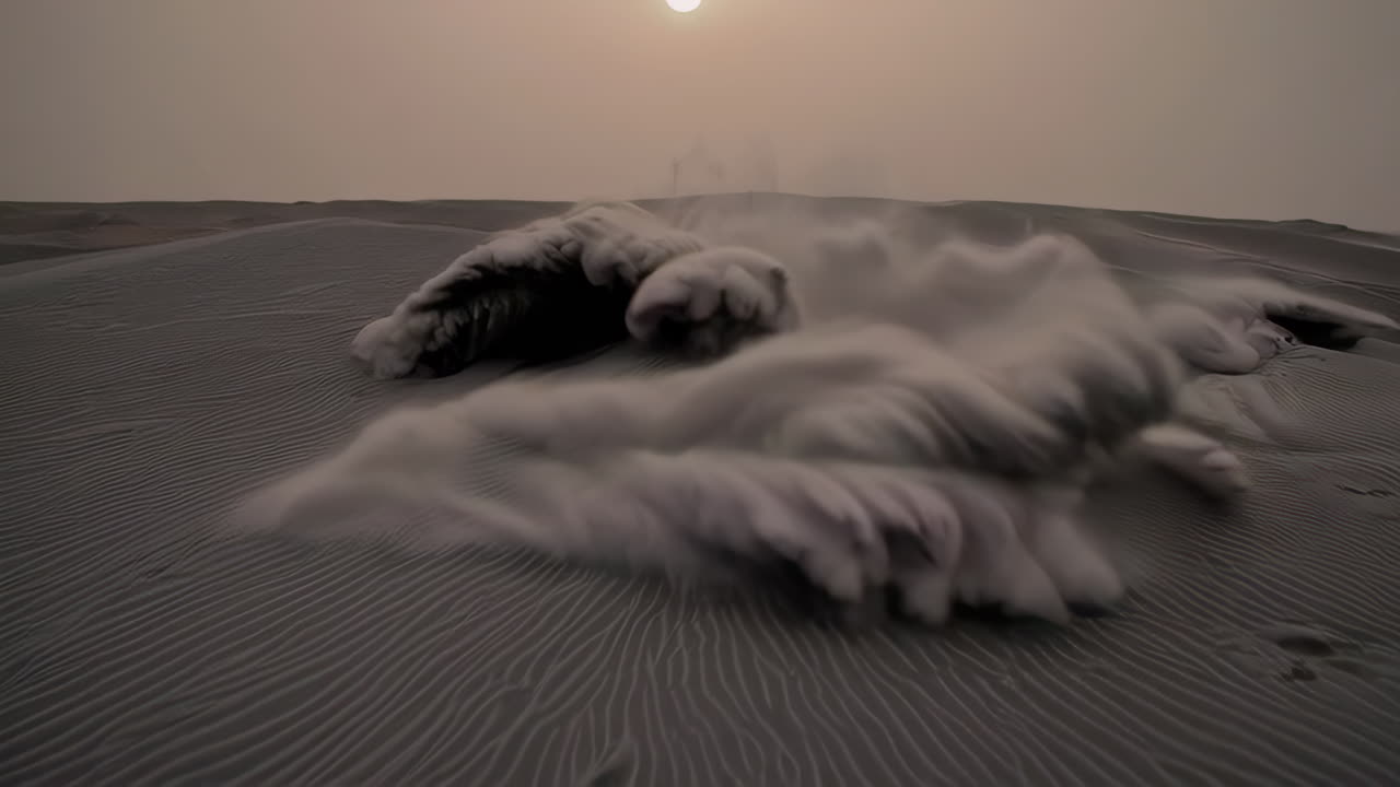 tormenta de arena en el desierto