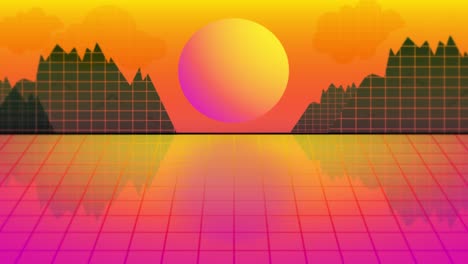 retro 80s background - 4k resolution - loopable stock video