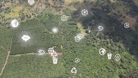 Vista-De-Drones--Bosque-De-áfrica--Kenia-Y-Tanzania-incendios-En-Las-Laderas-Del-Monte-Kilimanjaro-Loitokitok-Kenia