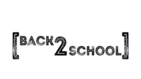 animation of back to school text on white background